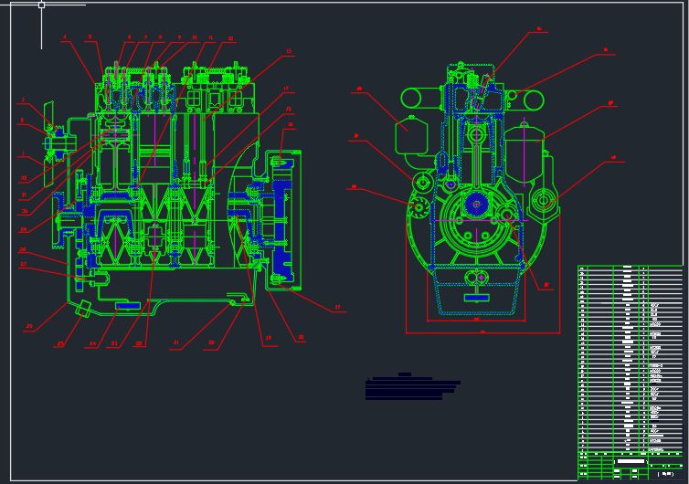 四缸工程柴油机设计[毕业论文+CAD图纸]