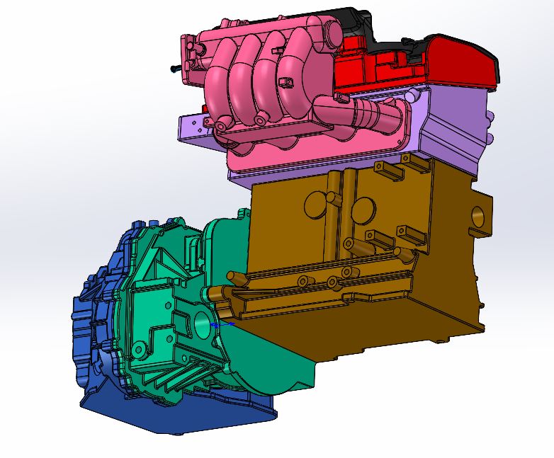 发动机箱体铸造工艺设计[毕业论文+solidworks三维图+CAD图纸]