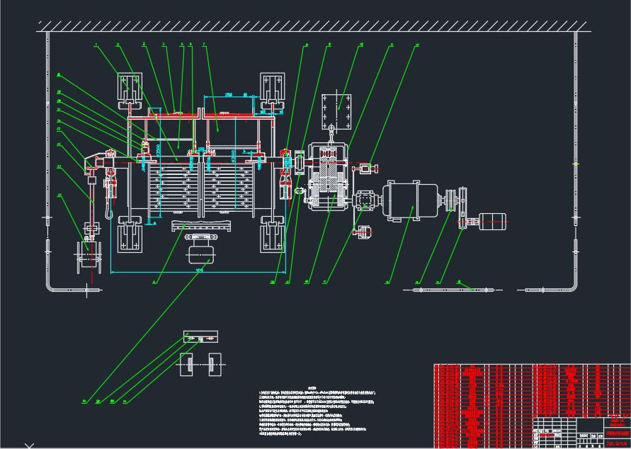 单绳缠绕式双卷筒提升机设计[毕业论文+Solidworks模型+CAD图纸]