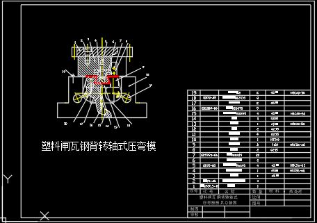 塑料闸瓦钢背弯曲模设计[毕业论文+CAD图纸]