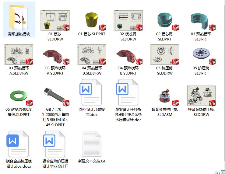 镁合金热挤压模设计[毕业论文+CAD图纸]